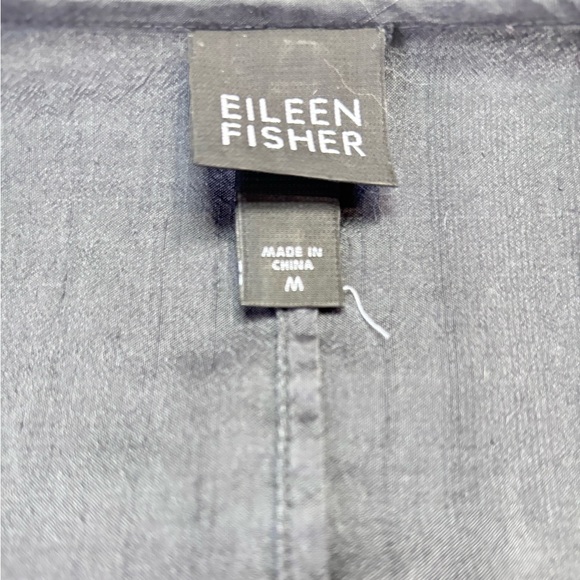 EILEEN FISHER Women’s Gray Silk Blazer Sz M - Picture 4 of 6